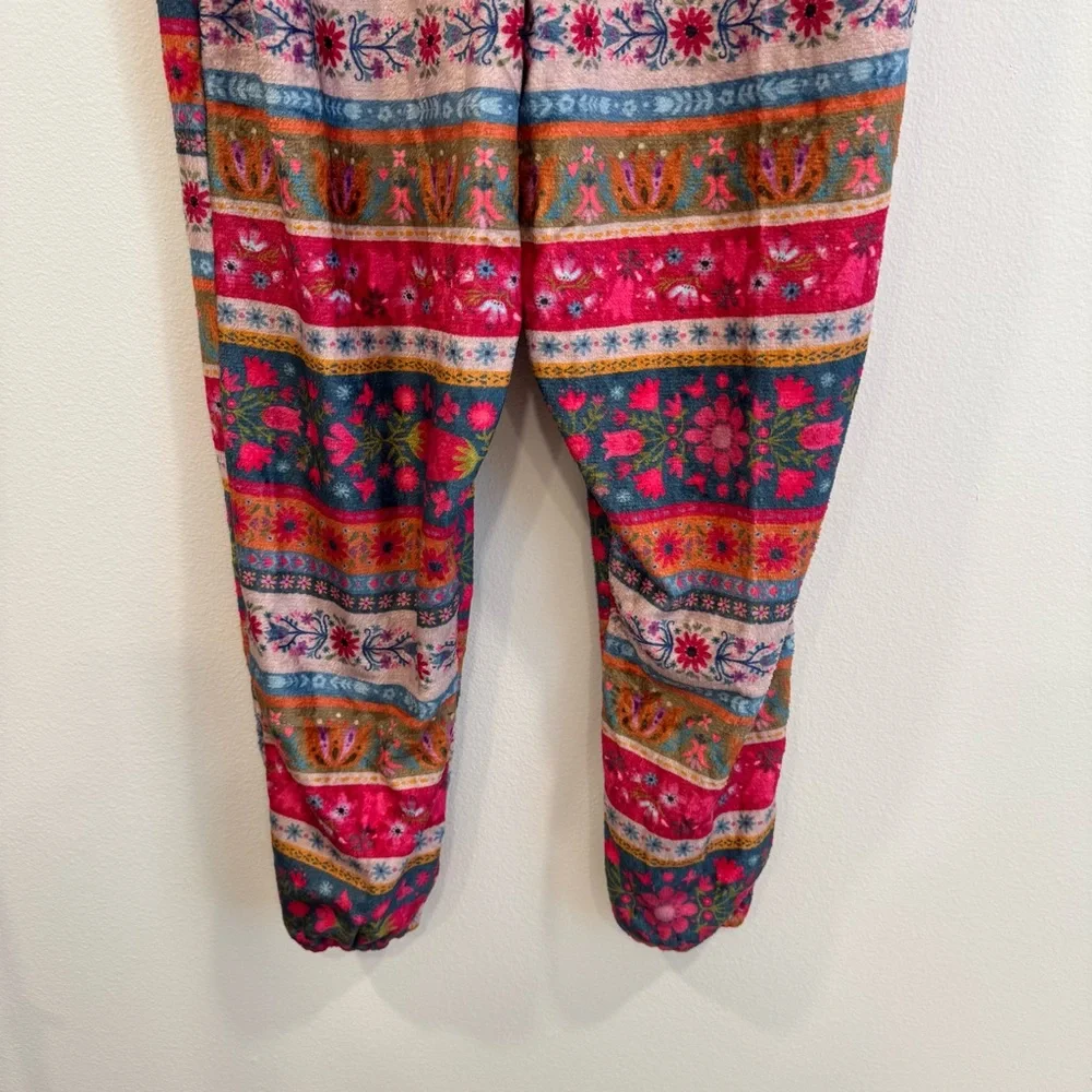 Natural Life Fleece One Piece Pajama Zip Up Boho Comfy Lounge S - Picture 4 of 6